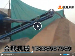 小型筛分输送一体机生产现场_滚筒筛沙机视频